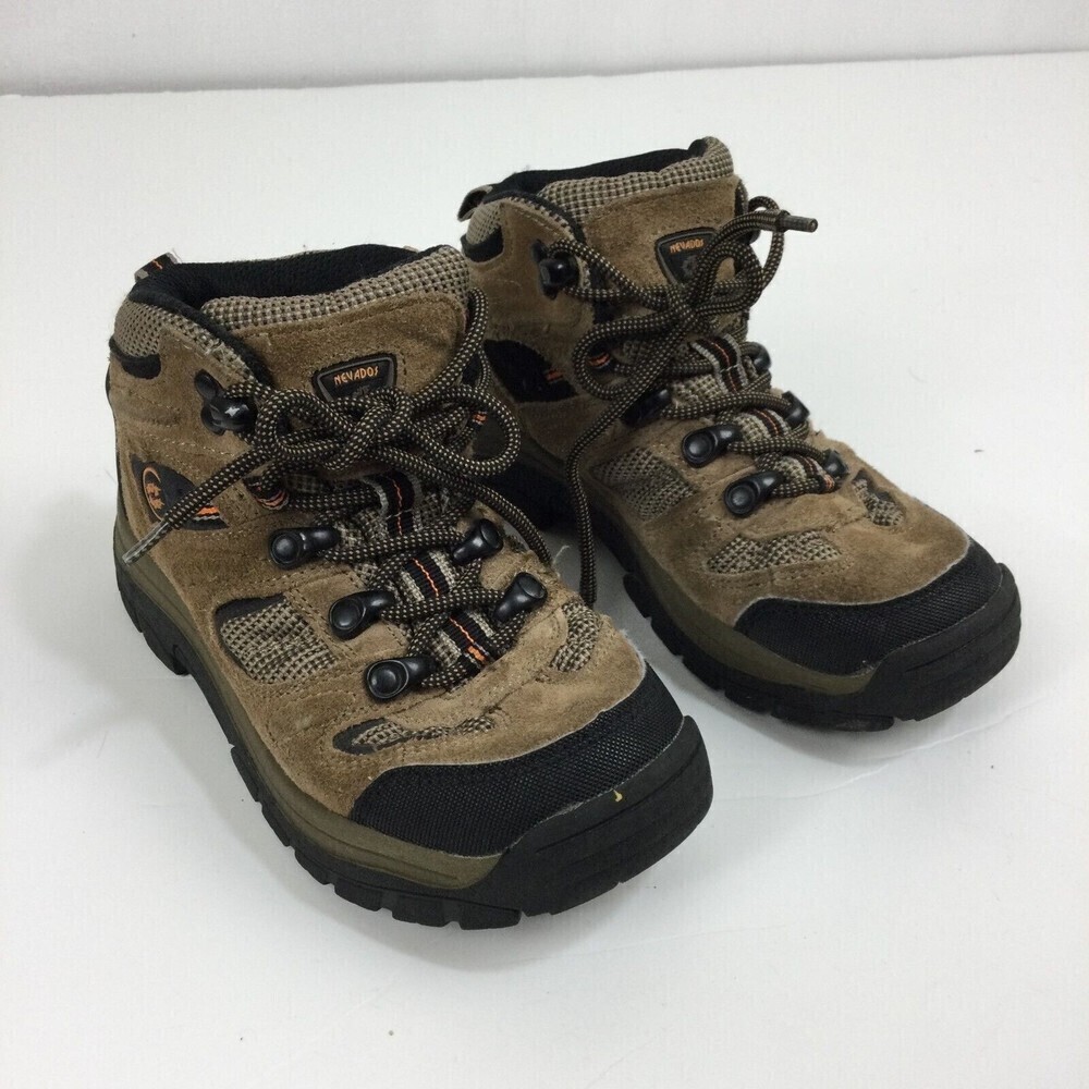 Nevados Youth Klondike Waterproof Hiking Taupe Lace Up Ankle Boots Brown Sz 1M